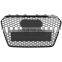 Front Bumper Center RS5 Honeycomb Grill Chrome Trim Grille 13-16 For AUDI A5 S5