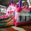 6mL*5mW*4.5mH Popular Pink Inflatable Bouncy Castle With Slide