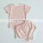 Organic Cotton Rib Short Sleeve Baby Pajama Set