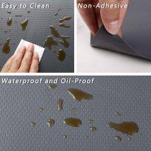 Shelf Liner Kitchen Drawer Mat, Refrigerator Liner Non-viscous EVA Material Waterproof and Durable Table Mat is Suitable for the Refrigerator Cabinet, Cabinet, Drawer Liners - Gray thumbnail-2