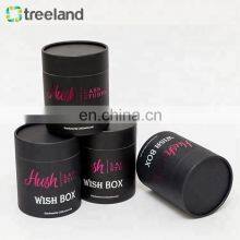 Elegant Black Cardboard Paper Tube Package Round Black Cardboard Gift Box Paper Tube for Gift Packaging thumbnail-2