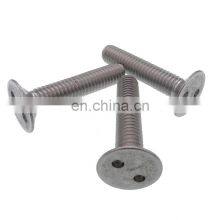 Countersunk Flat Head 2 Hole Drive Machine Screw Stainless Steel thumbnail-2
