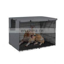 Wholesale Custom Small Collapsible Safe and Secure Dog Cage Stainless Steel Pet Cage Covered thumbnail-5