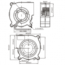 Small 50x50x20mm Dc Cooling Fans 5V 12V 24V 50mm Micro Blower Fan thumbnail-5