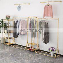 Hot Selling Retail Gold Clothes Rack Display for Cloth Shop thumbnail-2