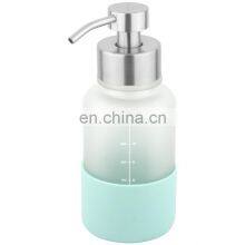 Wholesale China Factory Amber Lotion Glass Metal Pump Cosmetic 200ml Bubble Bath Bottle For Shampoo thumbnail-3