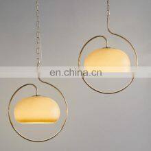 Kitchen White Glass Ball Chandelier Lamp Restaurant Indoor Decorative Nordic Modern Hand Blown Glass Pendant Light thumbnail-5