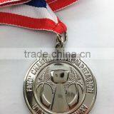 Custom Honor Souvenir Sliver Medal With Ribbon thumbnail-1