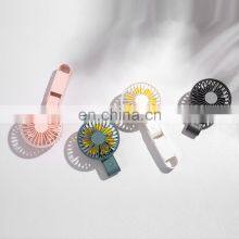 Personal Hand Free Electric Fan Rechargeable Battery Powered Pocket Fan 3 Wind Speeds Oscillating Portable USB Mini Handheld Fan thumbnail-4