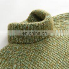 Custom 100% Cashmere Turtleneck Jumper for Women Rib Knitted Oversized Casual Winter Sweater With Logo on Front thumbnail-4