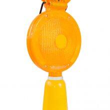 Flashing Barricade Light Solar Warning Light High Brightness Cone Light Portable Led Flashing Street Warning Lamp Solar Warning Light for Road Construction thumbnail-2