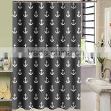 100% Polyester Black Stars Printed Shower Curtain for Hotel, Family, Waterproof Bath Curtain thumbnail-3