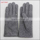 Ladies Affordable Woolen Gloves With Fake Pearl Ring thumbnail-1