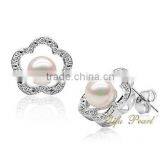 Flower Fashion Akoya Pearl Earring thumbnail-1