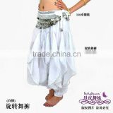 white belly dance harem pants,chiffon costume for belly dancing,belly dance wear,belly dance clothes