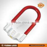 U shackle lock for motorbike, motorcycle, scooter, double locking, security cylinder system