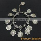 >>New Design Punk Style Statement Boho Coin Bracelet Jewelry/ thumbnail-1