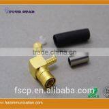 SMB Connector Female Crimp Right Angle for FLEX-2 Cable thumbnail-2