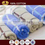 Wholesales 100% Cotton Absorbent Yarn Dyed Check Super Soft Face Towel