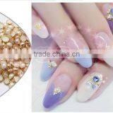 Metal Edge Round Square Nail Art Pearl With Diy Nail Art Decoration Hemming Nail Diamond Alloy ZX:SP529 thumbnail-3