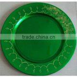 Decorative Plastic Green Under Plates