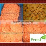 Frozen carrots including dices and slices
