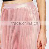 High Quality Summer Pink Pleated Skirt For Women OEM Manufacture thumbnail-3