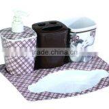 Melamine Colorful Wash Gargle Supplies Plastic Bathroom Set