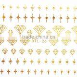 Diamond Shape Gold Paper Sticker for Home Decor thumbnail-1