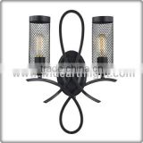UL CUL Listed Hotel Vintage Wall Mounted Decorative Lighting With Metal Mesh Shade W40408