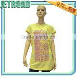 Women's Hip Long Blouse Cap Sleeves Ruffled Side Seam Designs for Fat Women thumbnail-6