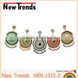 Fashionable Handmade Plastic Beaded Fringe Stud Earrings Jewelry thumbnail-1