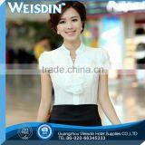 Business Shirts Guangzhou Wholesale Polyester/cotton Ladies Chambray Shirt thumbnail-5