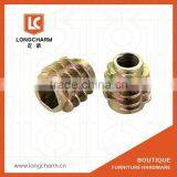 Zinc Alloy Wood Insert Sleeve Nut for Wood Shelf