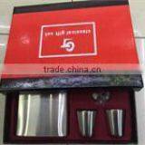 9oz and 18oz Hip Flask Add to Four Cups and a Funnel in Gift Set Box thumbnail-2