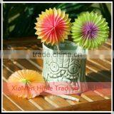 Orange and Black DIY Tissue Paper Fan Halloween Outdoor Decoration thumbnail-6