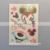 Custom Flash Body Water Transfer Rhinestone Gold Tattoo Clothes Crystal Metallic Cartoon Tattoo Stickers thumbnail-5