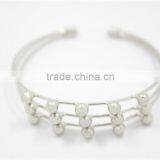 Silver Bracelet Designs Adjustable Cuff Jewelry Three Layered Silver Ball Handmade Bracelet For Women For 2016New Intrend Style thumbnail-1