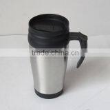 Cheap 450ML Double Wall Plastic Travel Mugs With Handle TV Product thumbnail-1
