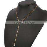 New Arrival Jewelry Aesthetic Simple Gem Metal Crystal Drop Pendant Necklace thumbnail-4