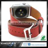 2016 Hot Selling Leather Red Sport 42mm Watch Band for Apple Watch thumbnail-1