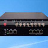 8Ch Video & 1 Channel Bi-Directional Data to Fiber SM 20km Optical Video Multiplexer 1CH to 64CH Cctv Fiber Video Converter