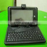 Universal 7 Inch Android Tablet Leather Flip Case Cover 7inch PC Tablet Leather Case With English Keyboard