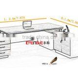 Wood Executive Table Office Furniture General Manager Table Design DK006 thumbnail-3