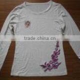 Long Sleeve Shirt Crew Neck Timeless Piece Blend Black and White T-SM83 thumbnail-2