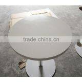 Round Solid Surface Dining Table , Solid Surface Table Top With Stainless Steel Table Base thumbnail-5