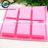6 Cavities Rectangle Silicone Soap Molds thumbnail-6