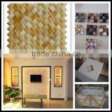Crystal Color Glass Mosaic,marble Mosaic,golden Select Glass and Stone Mosaic Wall Tiles thumbnail-1