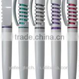 color classical ball pen for promotion / Slim promotional ball pen with logo / White Barrel custom ball pen