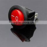 Red Neon 3 Pin 4.8mm Terminals 12V 16A Universal LED Illuminated Car Button Lights ON/OFF Round Rocker Switch Dash Boat Van thumbnail-4